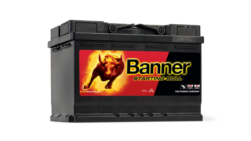 Batterie Banner Starting Bull